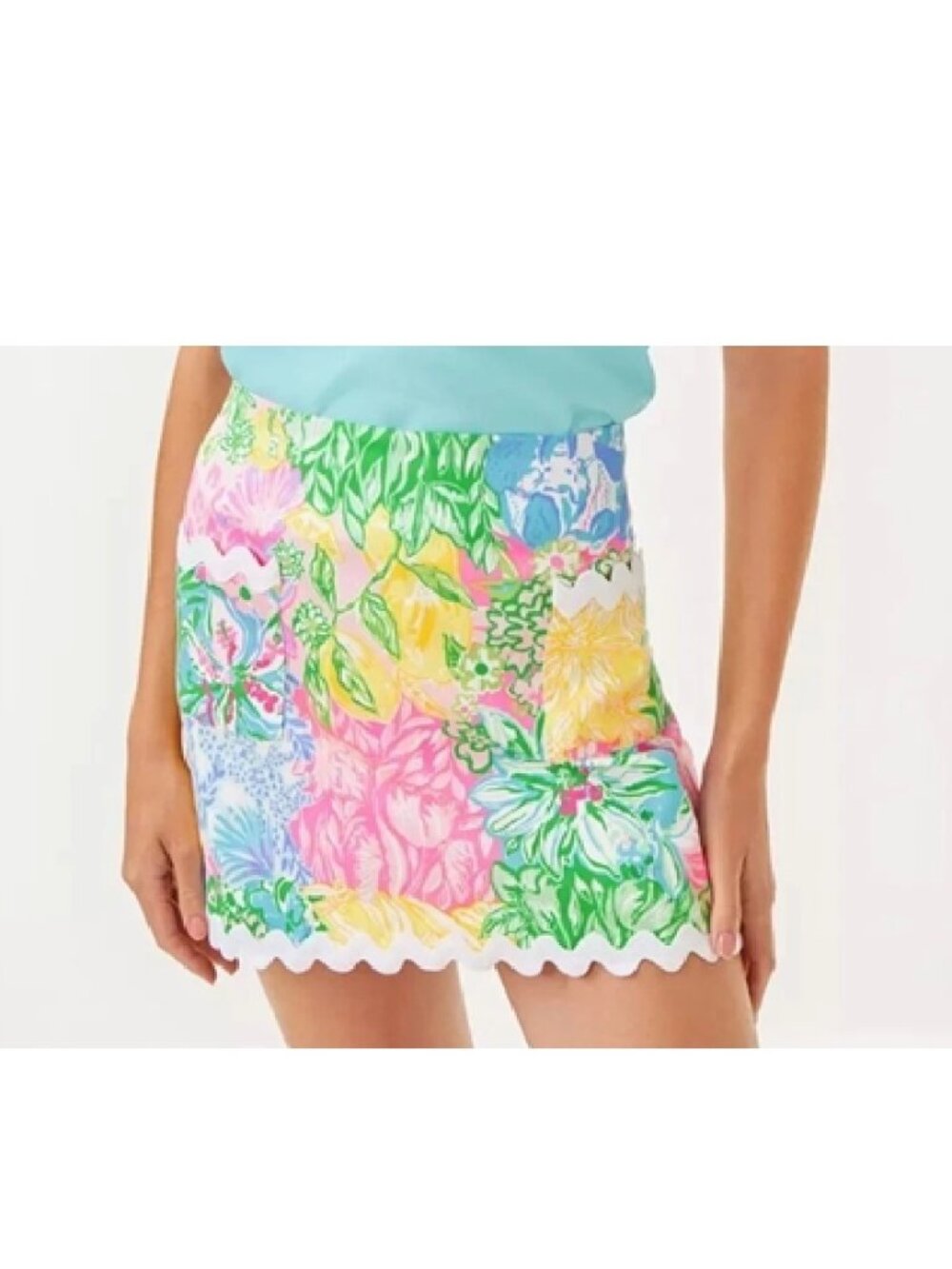 Lilly Pulitzer Gardner mini skort Multi Bright Delight Patch size 12